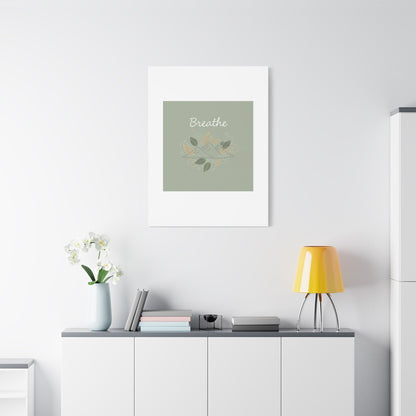 Breathe Mountain Line Canvas | Nature Symbols, Minimal Forest Wall Art