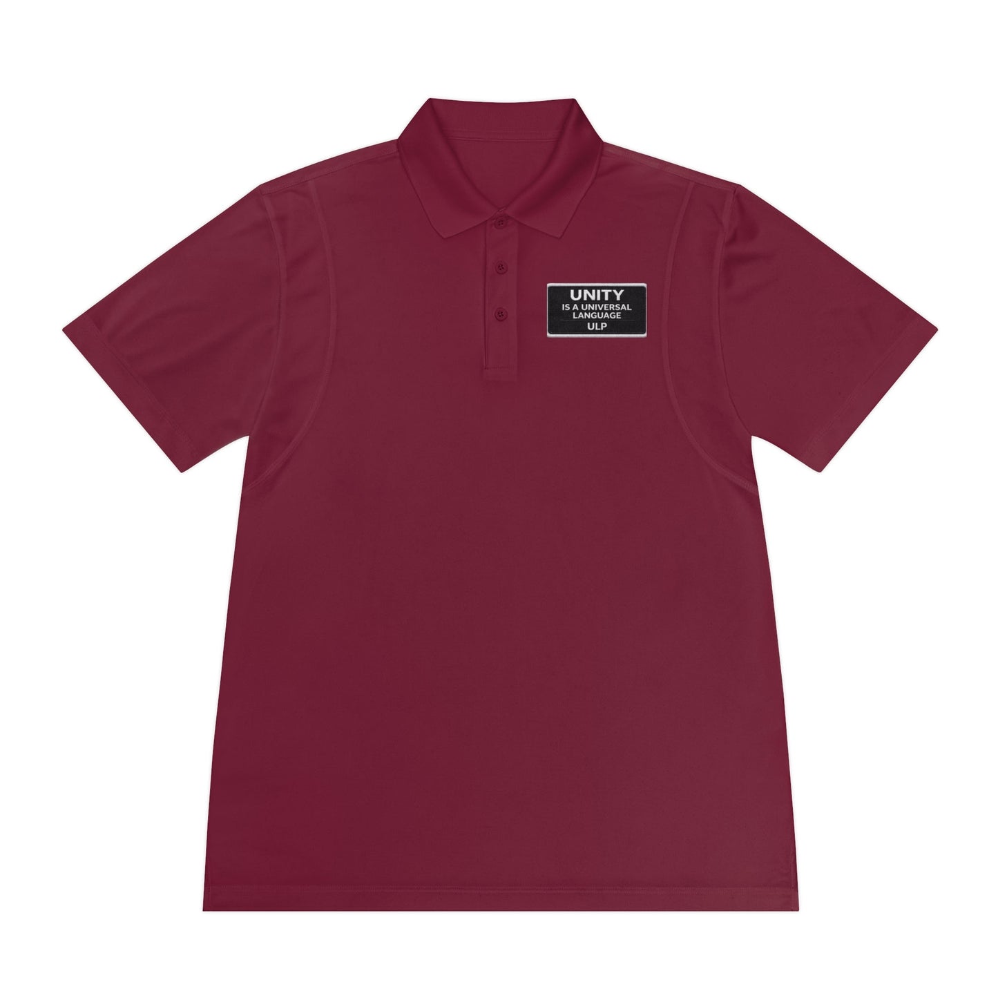 Unity & Strength Men’s Sport Polo — Small “UNITY” Patch Chest Logo