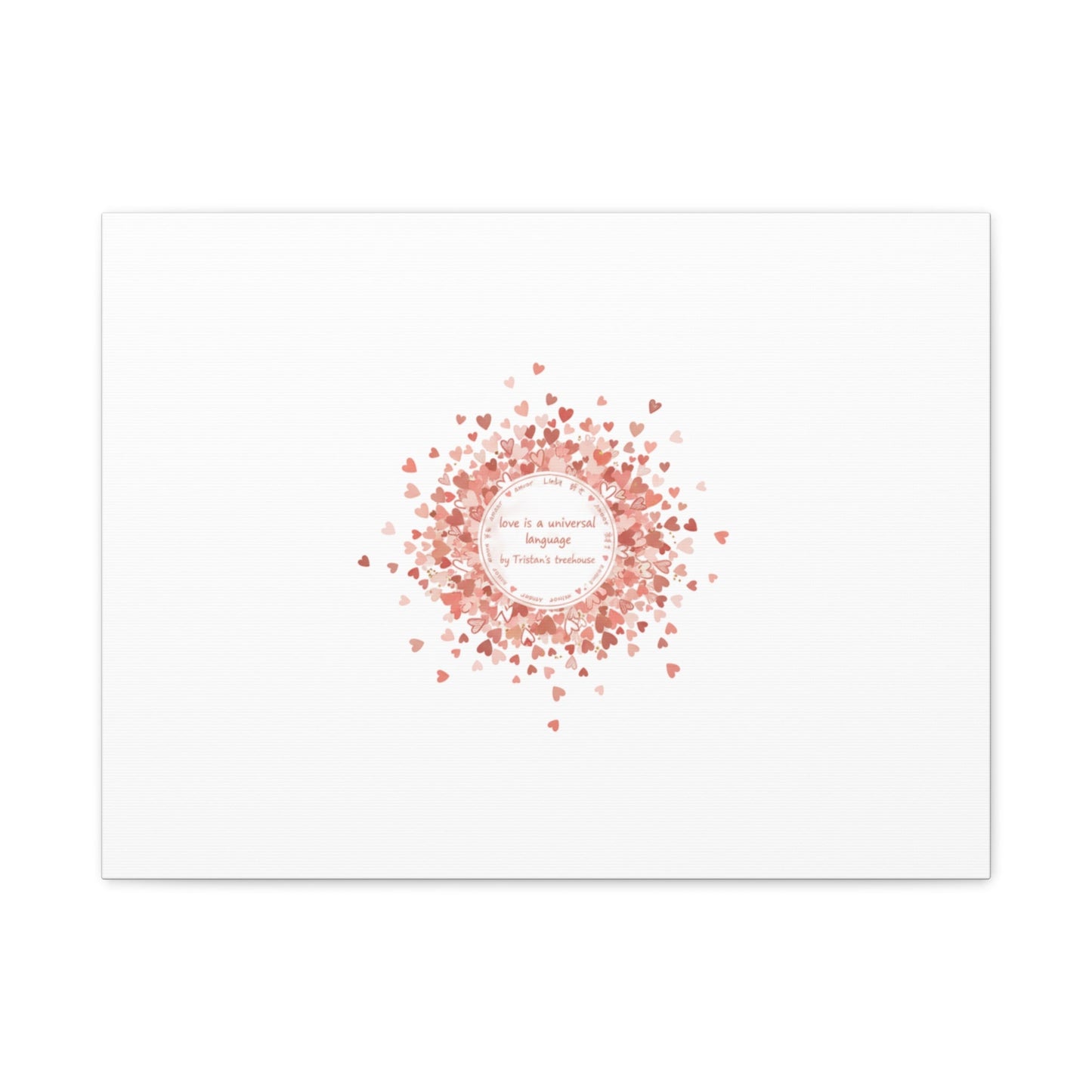 Tiny Heart Confetti Canvas | Matte Stretched Wall Art