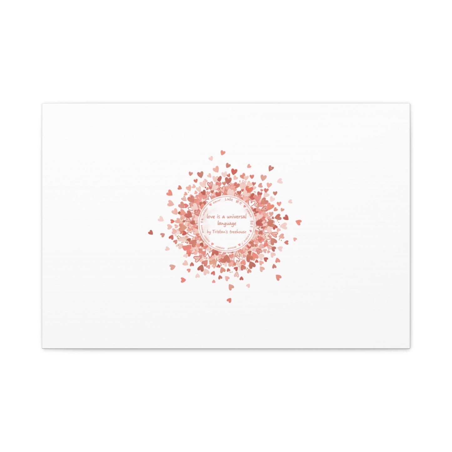 Tiny Heart Confetti Canvas | Matte Stretched Wall Art