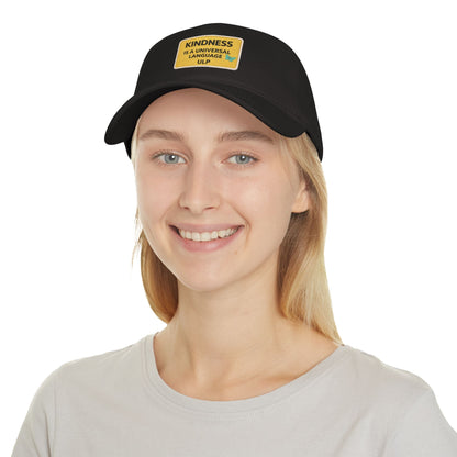 Kindness Is A Universal Language Patch Cap — Red Low Profile Baseball Hat