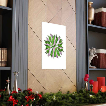 Syngonium Tricolor Pattern Botanical Print – Unframed Wall Art