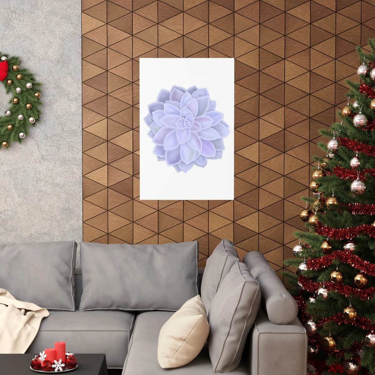 Graptopetalum Murasaki Succulent Botanical Print – Unframed Wall Art