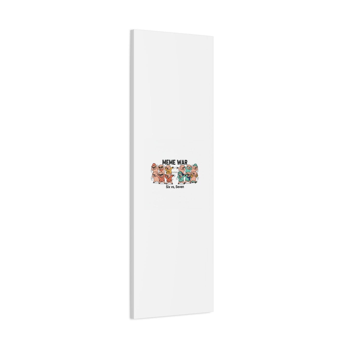 Meme War: Six vs. Seven Canvas Wall Art