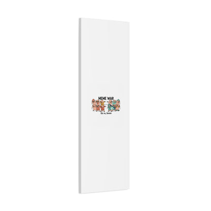 Meme War: Six vs. Seven Canvas Wall Art