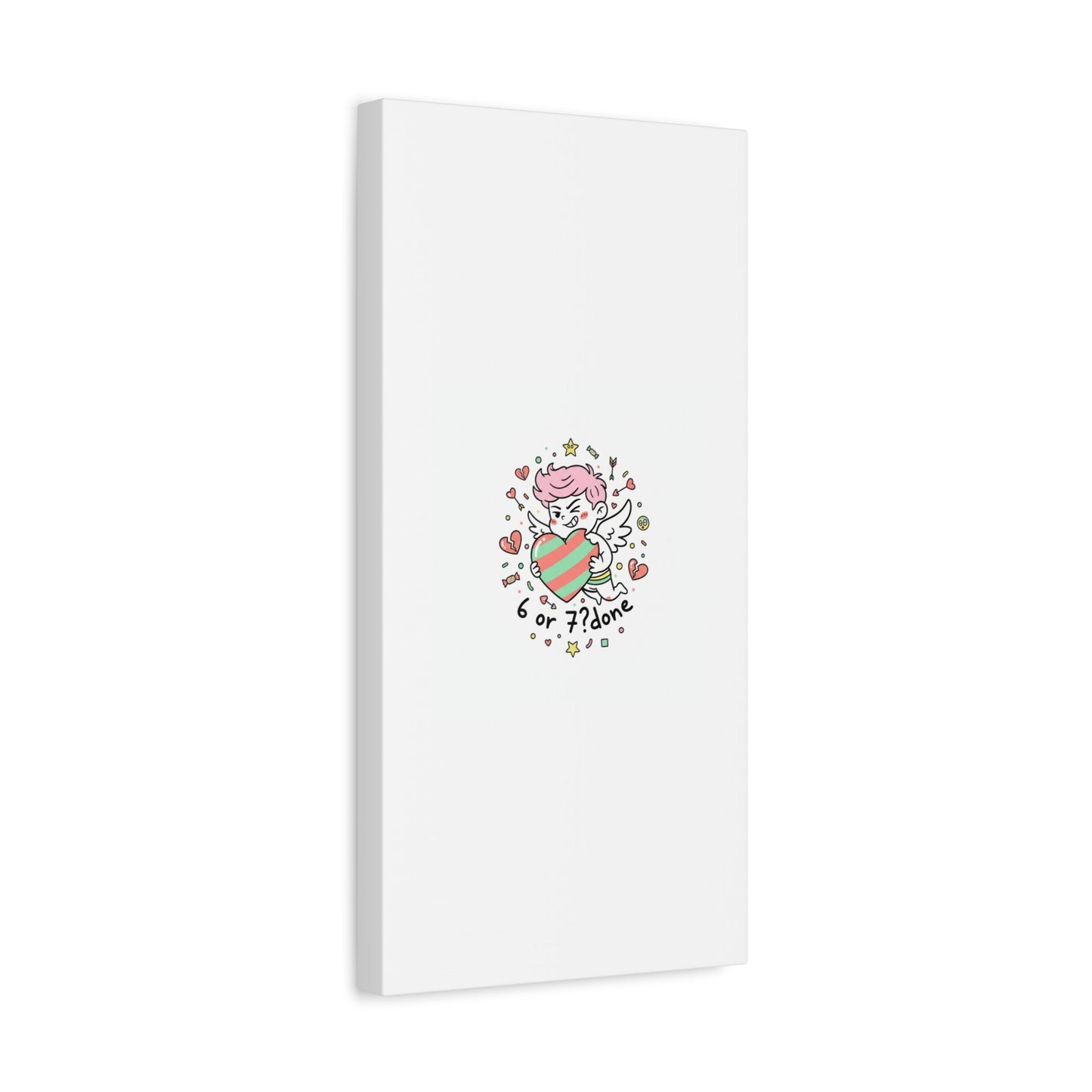 Weird Cupid heart illustration Canvas | Weird Valentine, quirky chaotic love