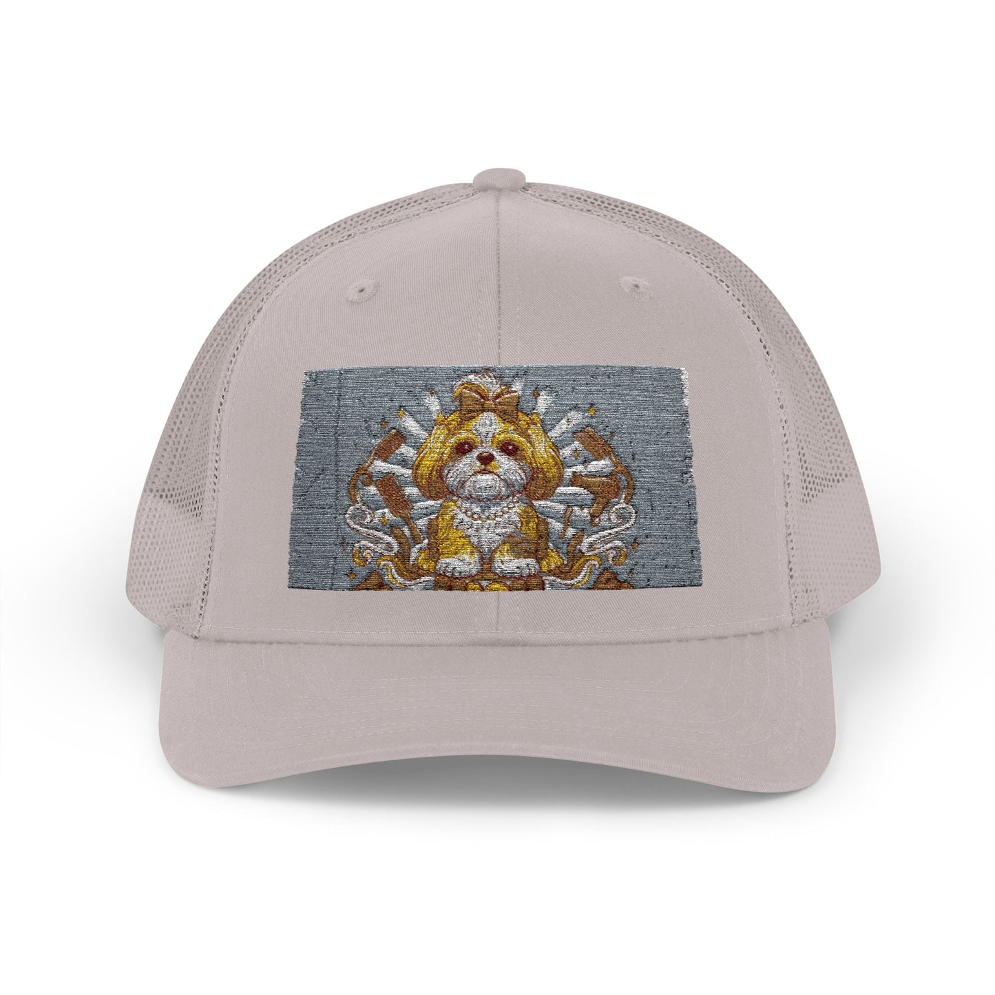 Trucker Cap — Gold Floral Mandala Patch Snapback