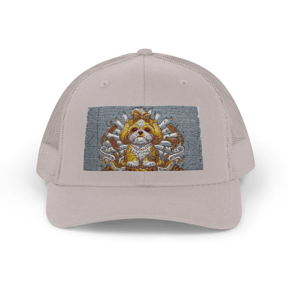 Trucker Cap — Gold Floral Mandala Patch Snapback