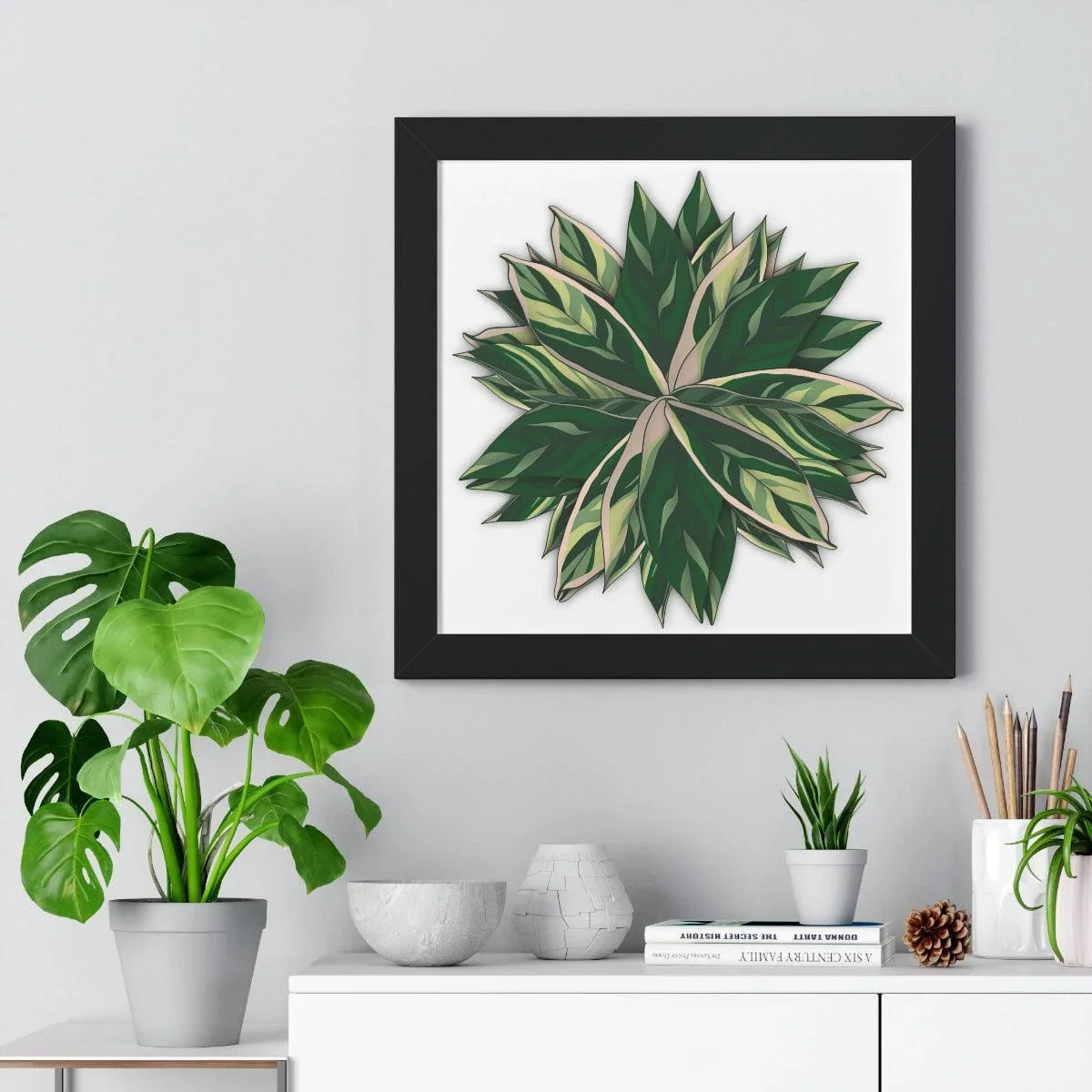 Stromanthe Triostar Framed Print – Botanical Wall Art
