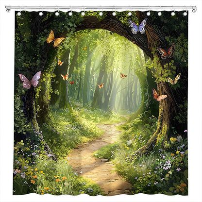 Shower Curtain Digital Printing Bathroom Waterproof Mildew-proof Partition Curtain