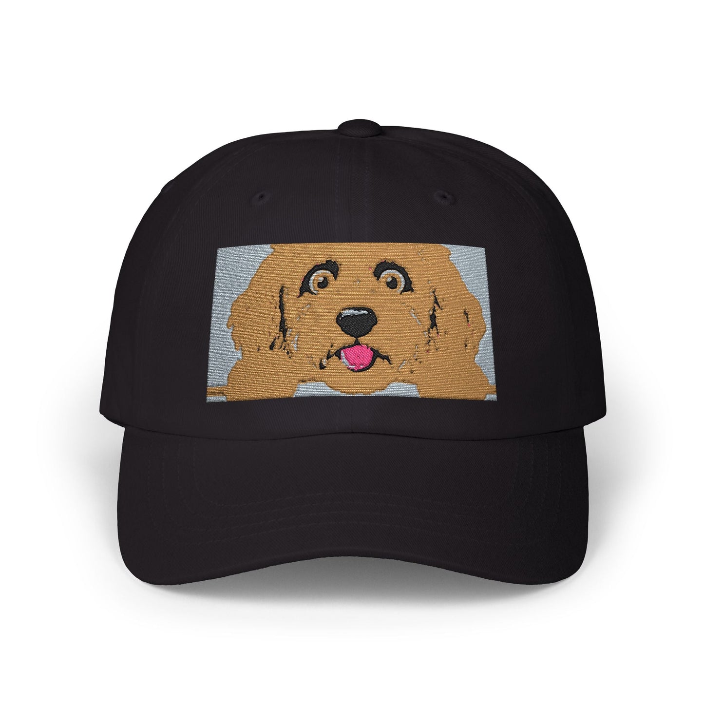 Dad Cap — Happy Golden Retriever Embroidered Patch Hat