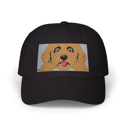 Dad Cap — Happy Golden Retriever Embroidered Patch Hat