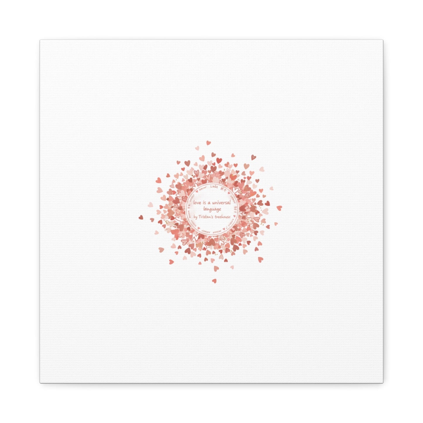 Tiny Heart Confetti Canvas | Matte Stretched Wall Art