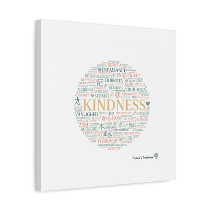 Kindness Word Cloud Canvas | Fresh Start Minimalist Wall Art