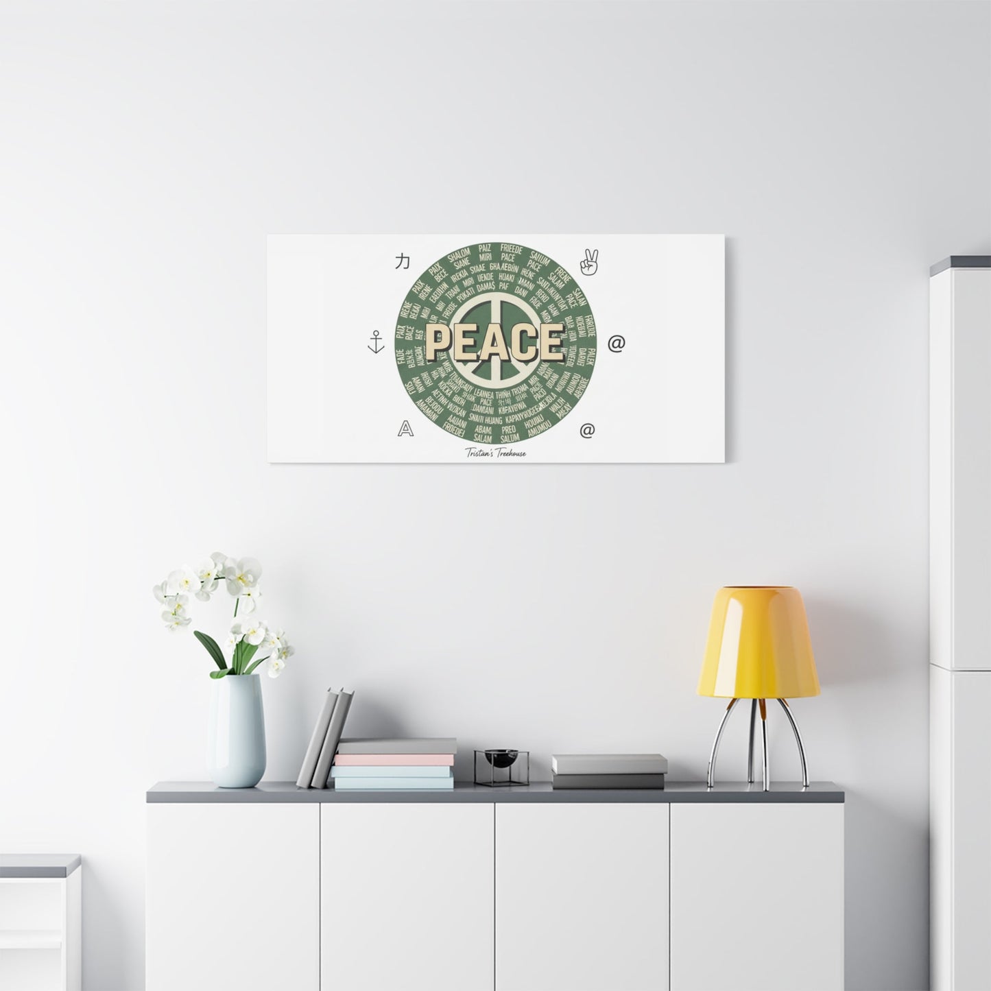 Peace doodle canvas | hand drawn sketch aesthetic, handwritten message