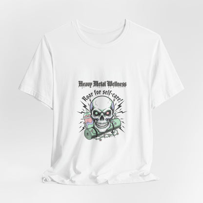 Heavy Metal Wellness Skull Tee | metal font shirt, gothic wellness quote