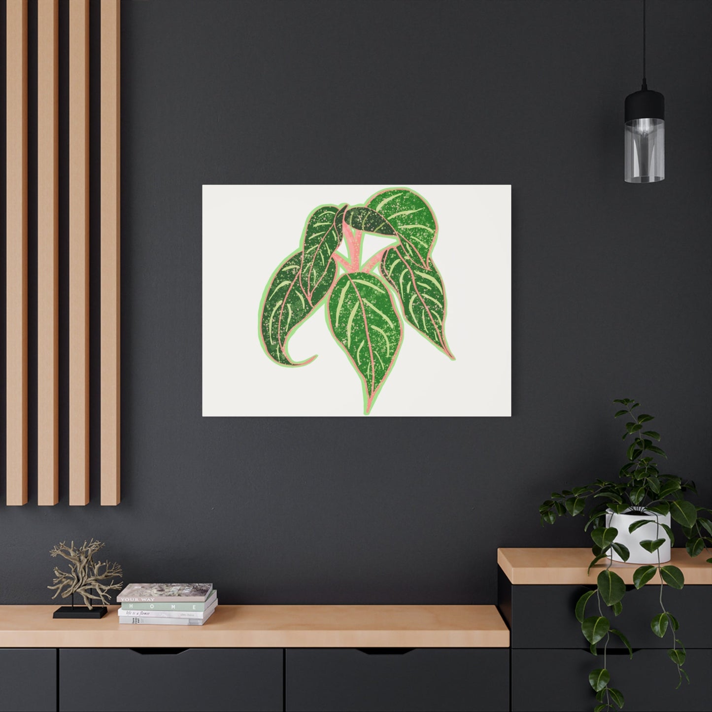 Aglaonema Sparkling Sarah Canvas Print – Botanical Wall Art