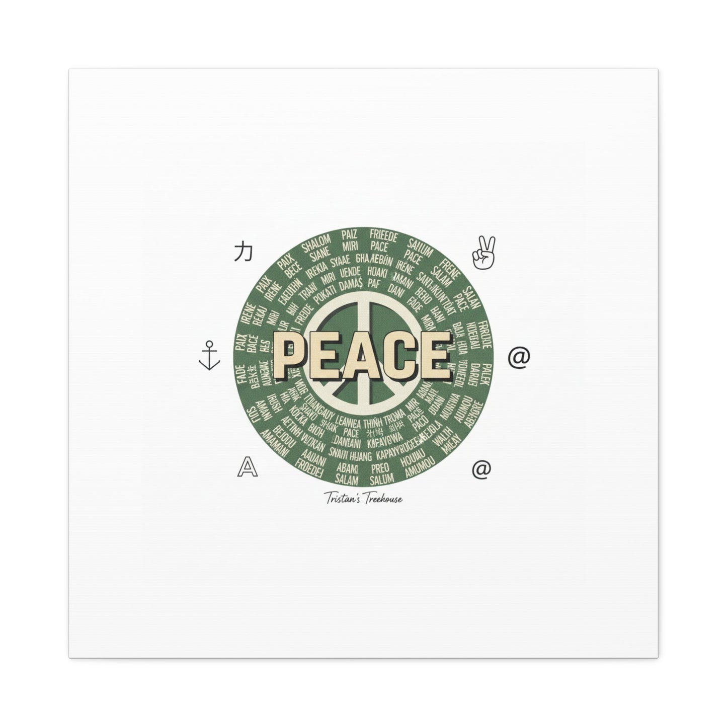 Peace doodle canvas | hand drawn sketch aesthetic, handwritten message