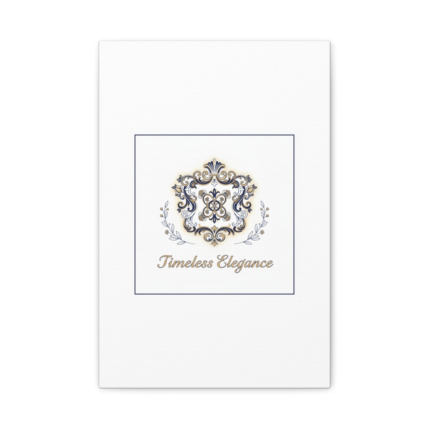 Ornate Brooch Emblem Canvas | Vintage Formalwear Accents, Baroque Print