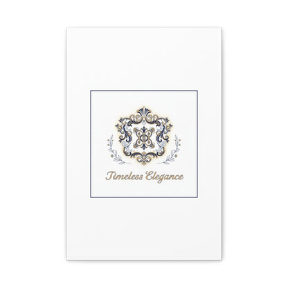 Ornate Brooch Emblem Canvas | Vintage Formalwear Accents, Baroque Print