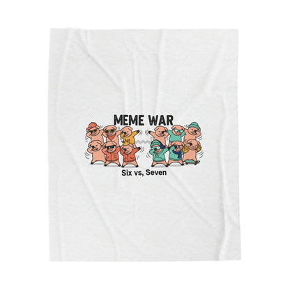 Meme War Plush Blanket | Disco Florals, Retro Paisley Throw