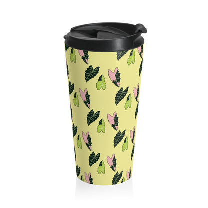 Alocasia Pattern 15 oz Vacuum Insulated Stainless Steel Travel Tumbler
