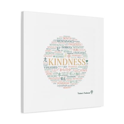 Kindness Word Cloud Canvas | Fresh Start Minimalist Wall Art