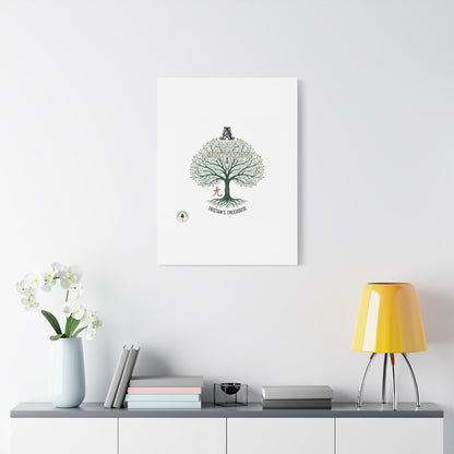Handwritten Doodle Tree Canvas | Matte Stretched Wall Art