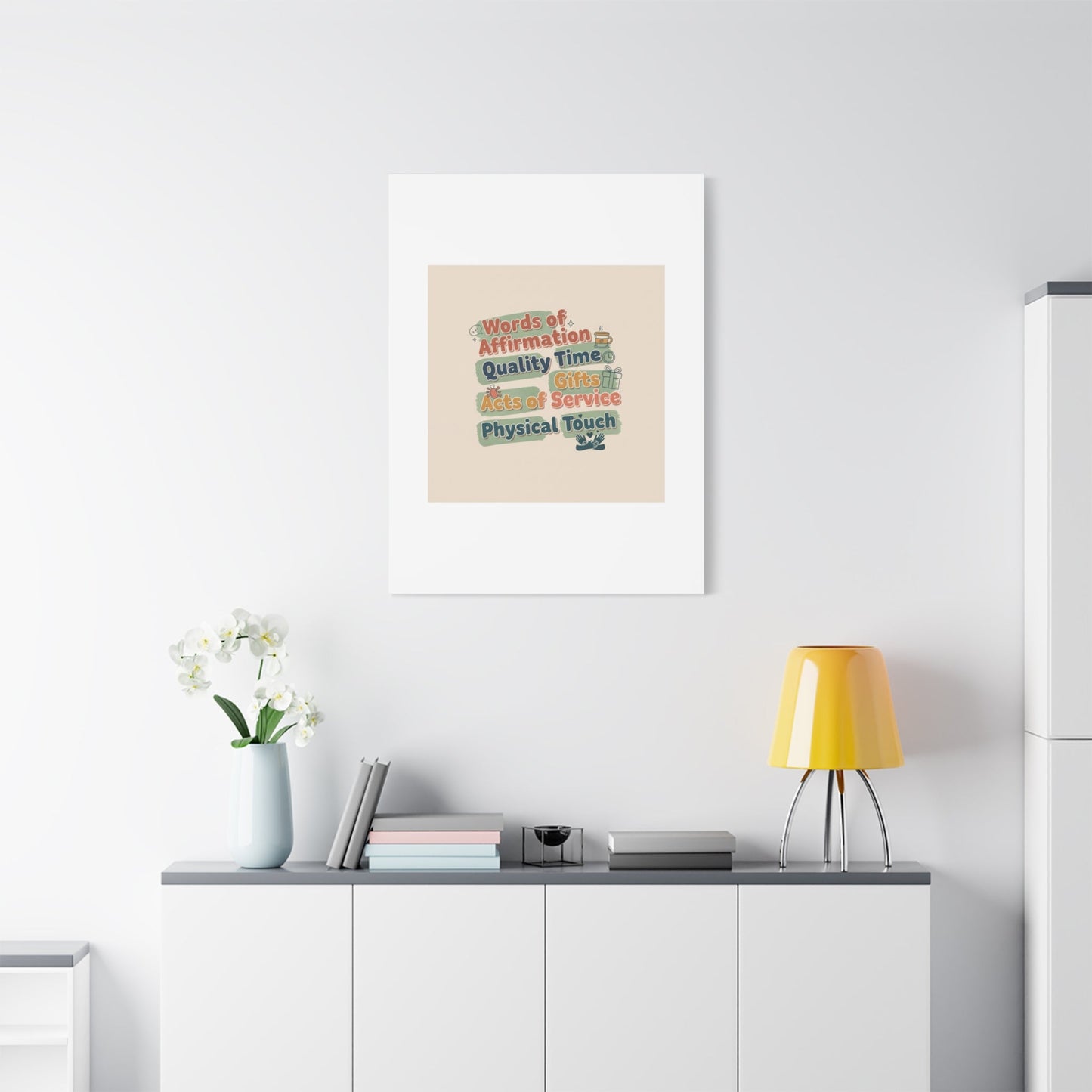 Love Languages List Matte Canvas Wall Art | love language meme, relationship humor