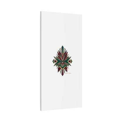 Art Deco geometric brass print Canvas | Neo-Deco chrome & gold fan motif