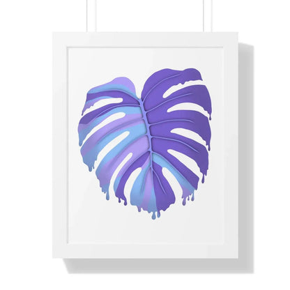 Purple Melting Monstera Framed Print – Botanical Wall Art