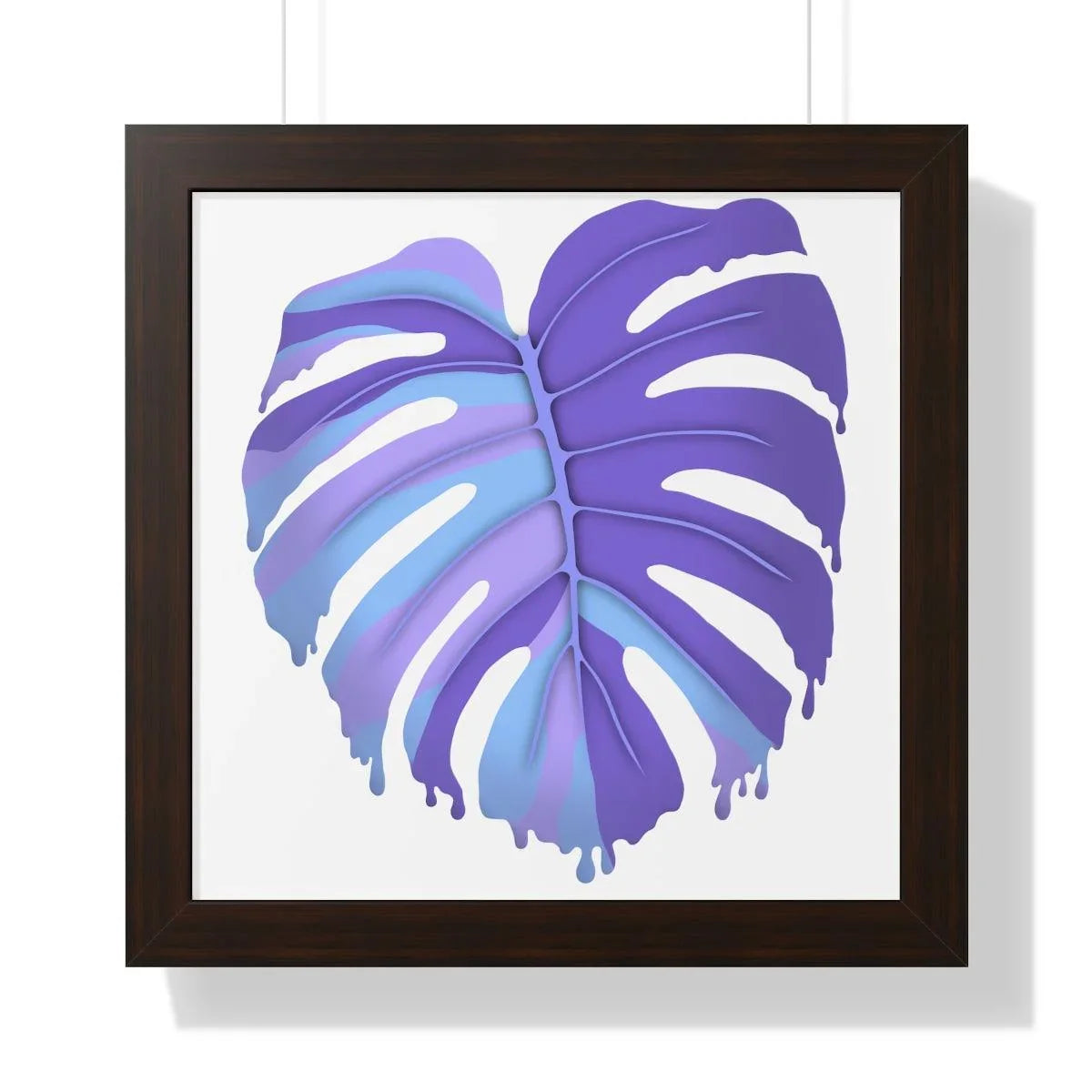 Purple Melting Monstera Framed Print – Botanical Wall Art