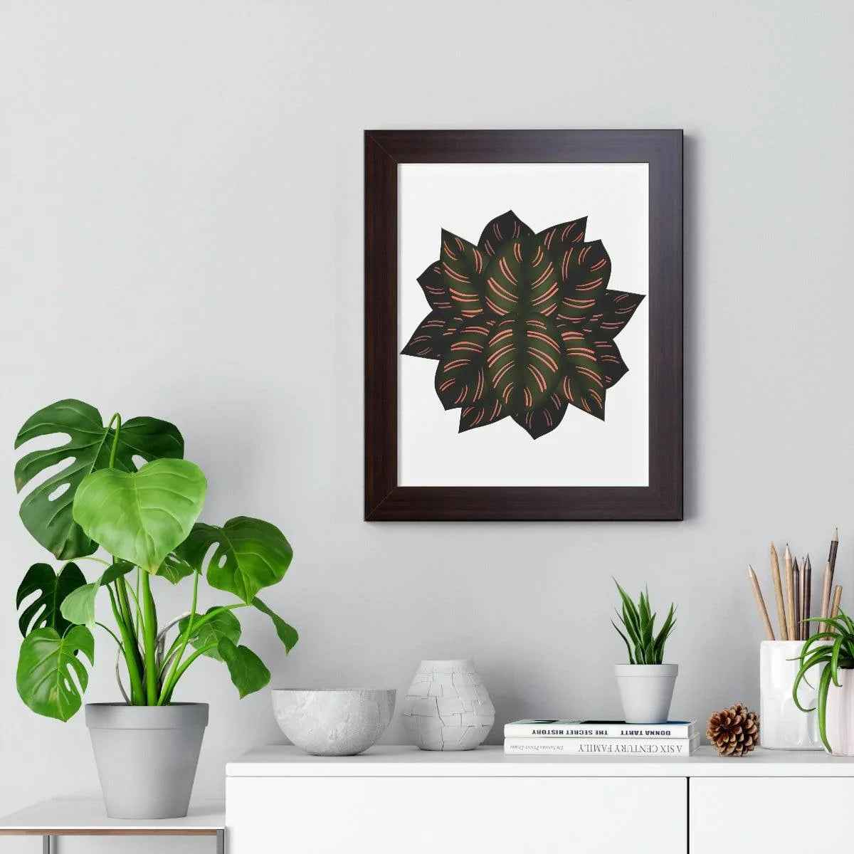 Calathea Pinstripe Framed Print – Botanical Wall Art