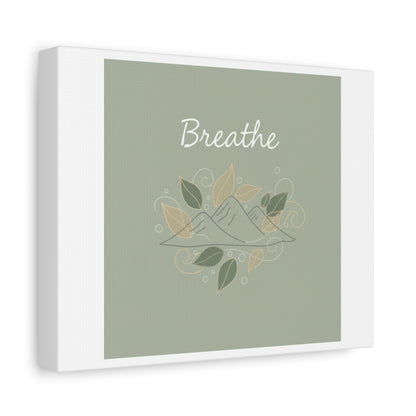 Breathe Mountain Line Canvas | Nature Symbols, Minimal Forest Wall Art