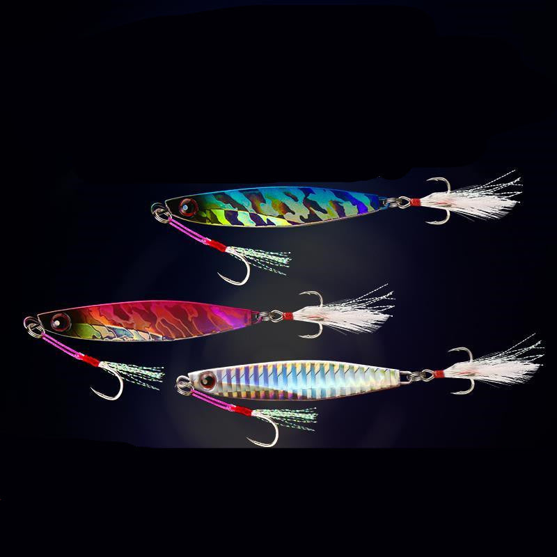 Sequined primary color small iron plate fishing lure