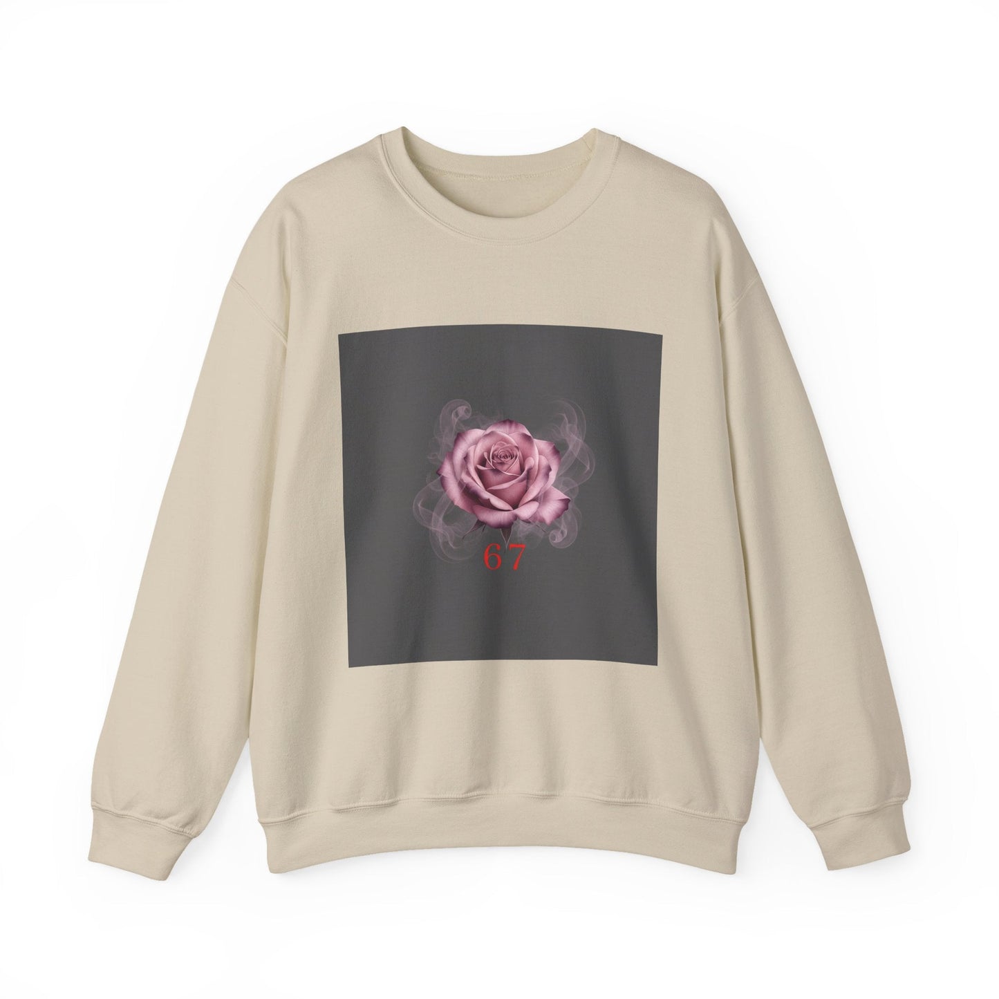 6 7 Valentine's Sweatshirt | Viral Gothic Rose Crewneck | 6 7 Meaning Dark Romance
