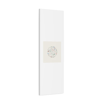 Doodle Circle Line Drawing Matte Canvas, Hand-Drawn Sketch Art