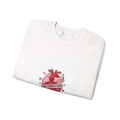 Anatomic Heart Patch Crewneck Sweatshirt | anti love graphic, punk Valentine