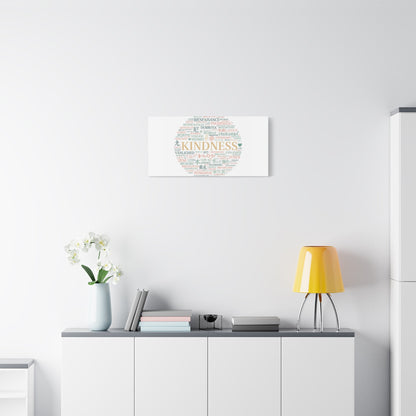 Kindness Word Cloud Canvas | Fresh Start Minimalist Wall Art