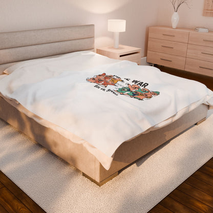 Meme War Plush Blanket | Disco Florals, Retro Paisley Throw