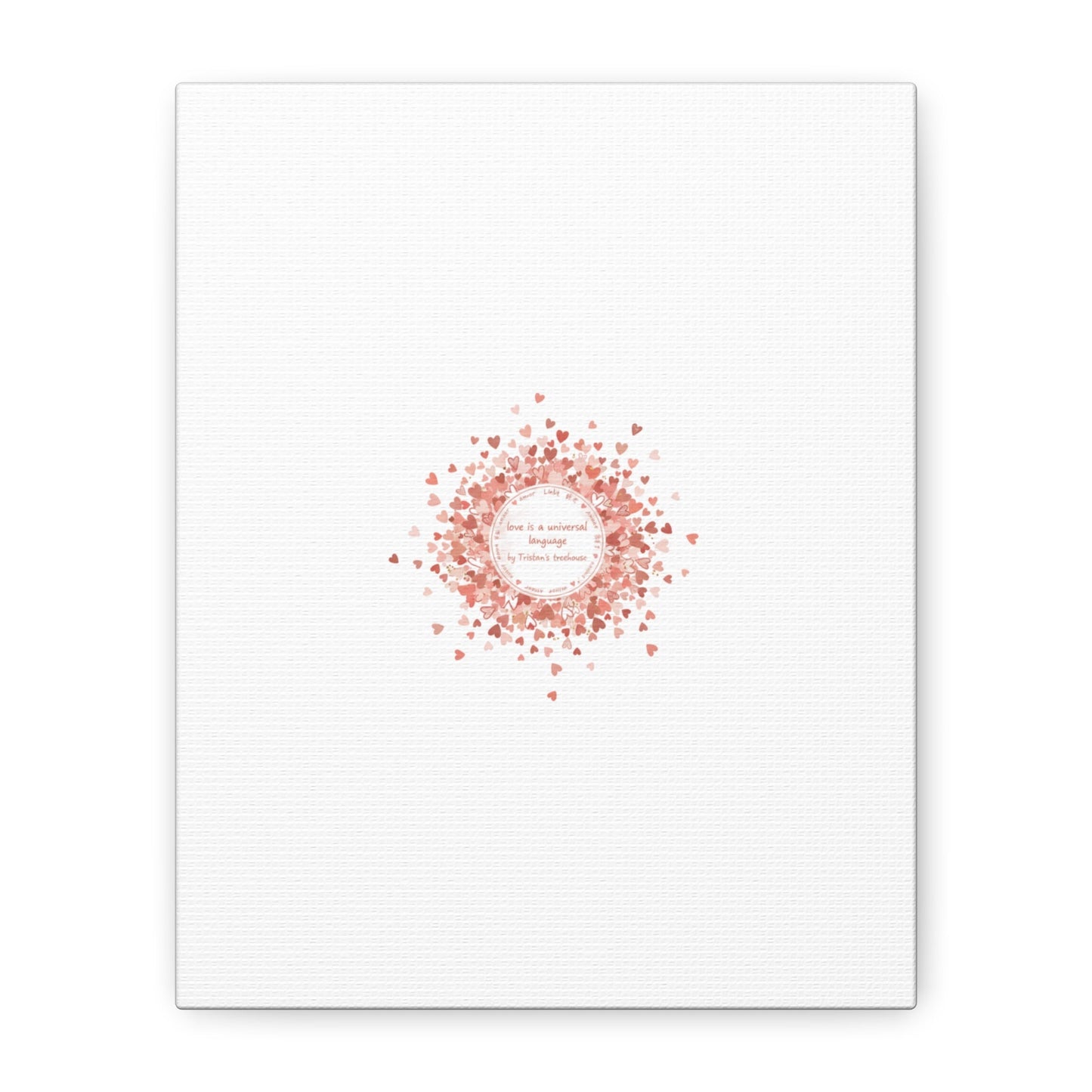 Tiny Heart Confetti Canvas | Matte Stretched Wall Art