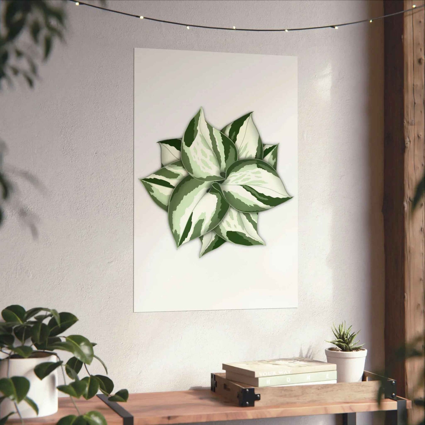 Manjula Pothos Botanical Print – Unframed Wall Art