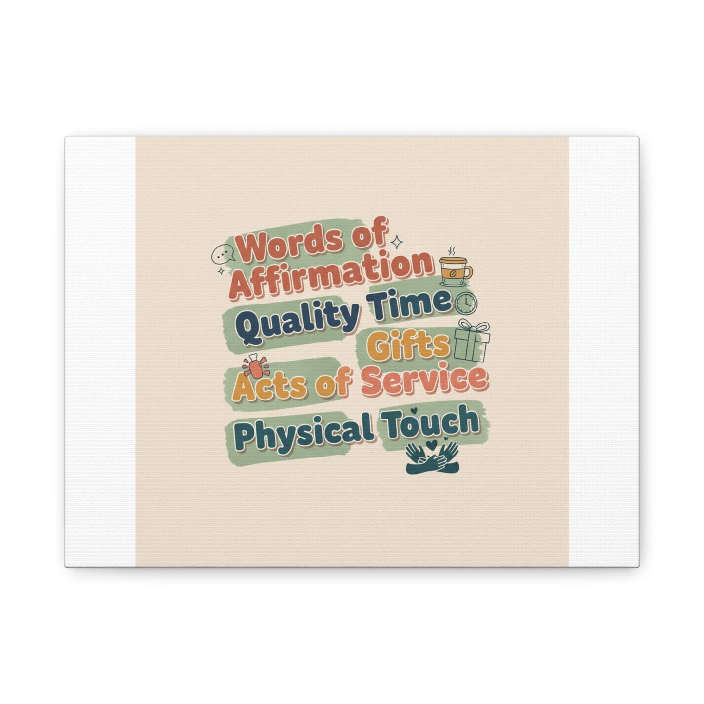 Love Languages List Matte Canvas Wall Art | love language meme, relationship humor