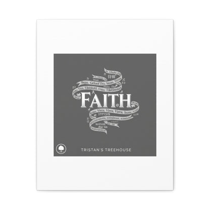 handwritten faith ribbon Canvas | sketch aesthetic, doodle design