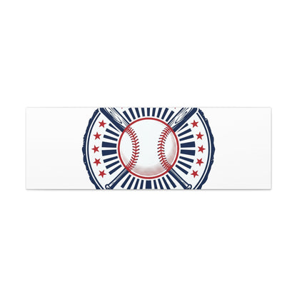 United by Baseball Canvas | Patriotic Baseball Graphic, Red White Blue Wall Art