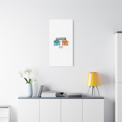 Meme War: Six vs. Seven Canvas Wall Art