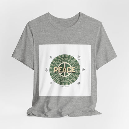 Handwritten Peace Doodle Tee | sketch aesthetic, handwritten message apparel