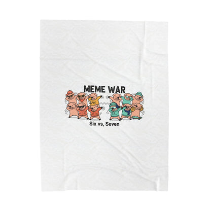 Meme War Plush Blanket | Disco Florals, Retro Paisley Throw