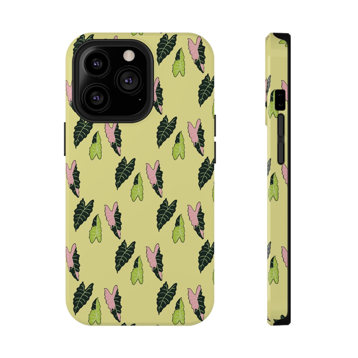 Alocasia Pattern Phone Case – Dual Layer Protective Cover