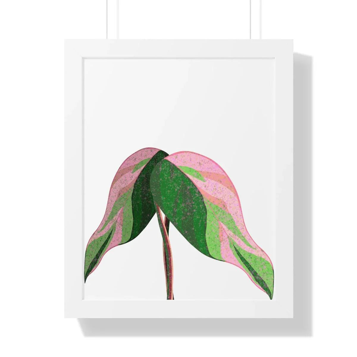 Pink Princess Philodendron Framed Print – Botanical Wall Art